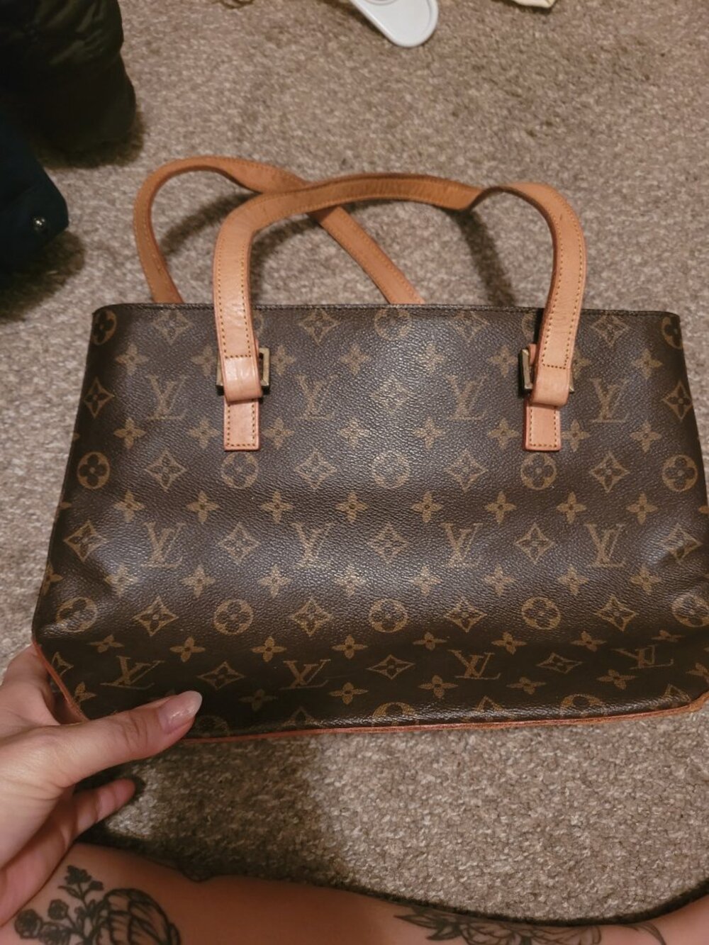 Vintage monogrammed shoulder bag